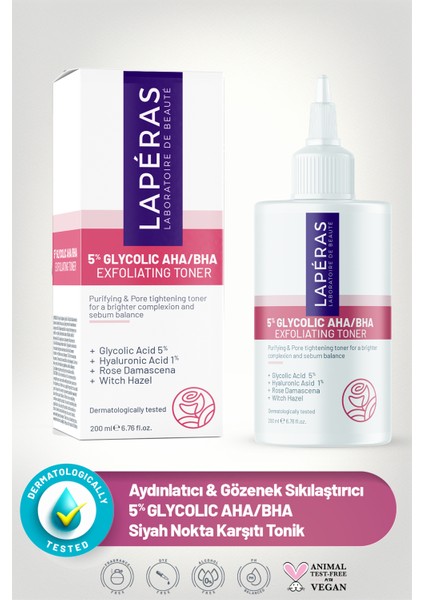 Aha/bha Günlük Temizleme Jeli + 5% Glycolic Tonik Cilt Temizleme Seti