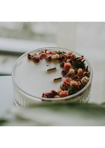 Flower Bomb Kokulu Doğal Soya Mumu Çiçek Süslemeli Aromatik modelleri