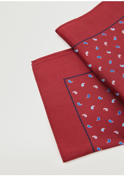 Man Paisley baskılı ipek kare cep