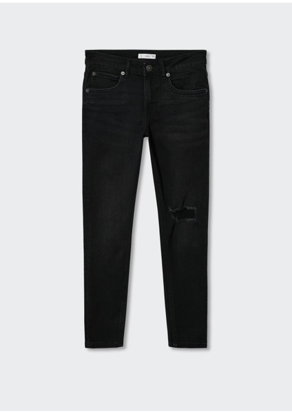 Mango Yırtık Detaylı Dar Paça Jean