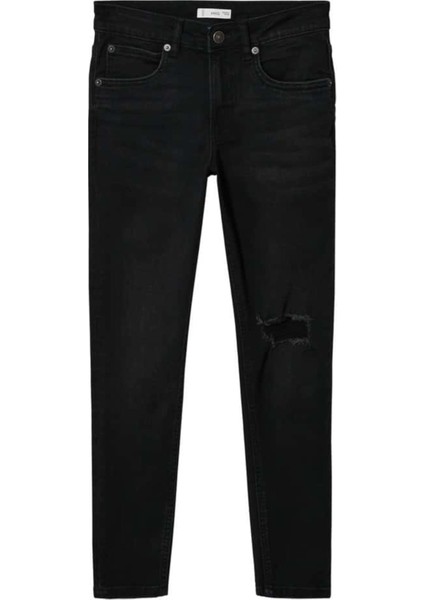 Mango Yırtık Detaylı Dar Paça Jean