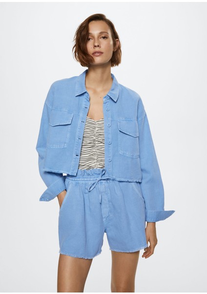 Pamuk Keten Karışımı Şort