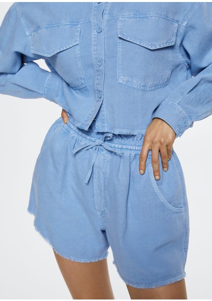 Pamuk Keten Karışımı Şort fırsatları