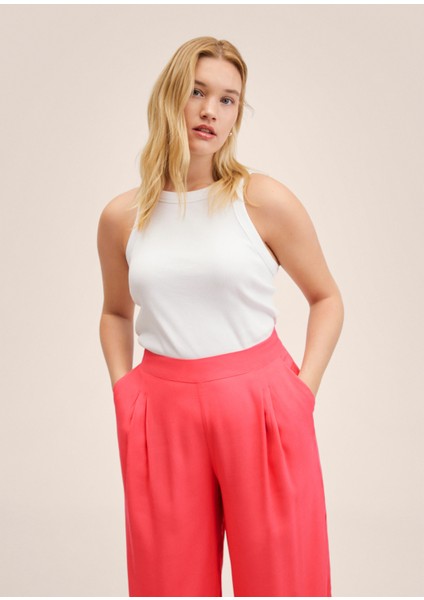 Dökümlü Culotte Pantolon