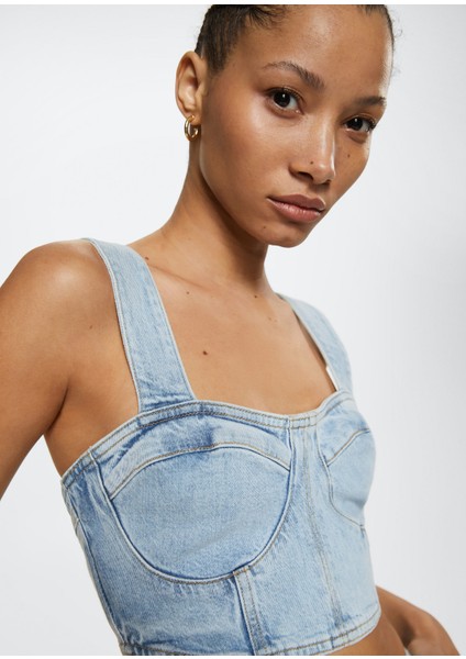 Denim kısa üst indirimleri