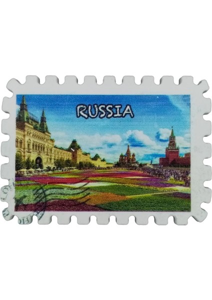 Rusya Temalı Pul Magnet