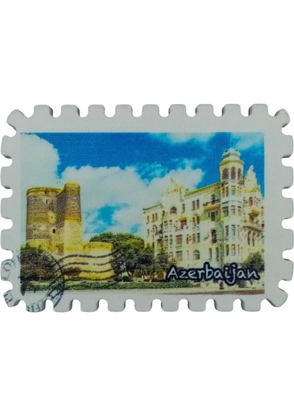Azerbaycan Temalı Pul Magnet