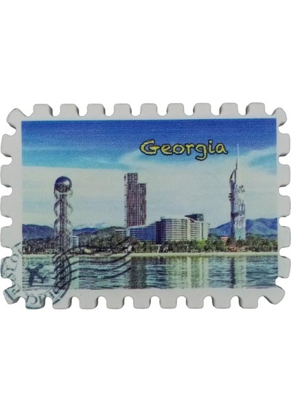Gürcistan Temalı Pul Magnet