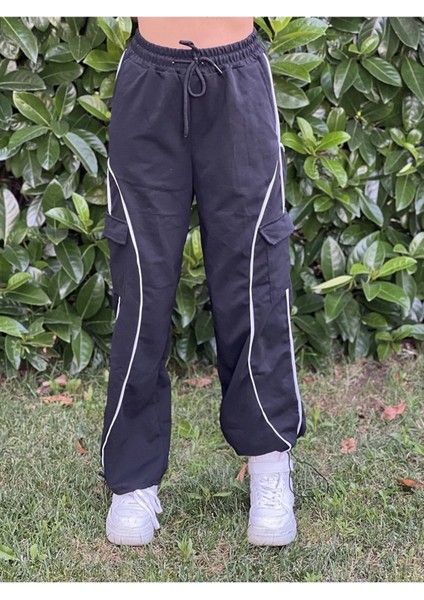 Vintage Line Detay Kargo Cep Trotters Baggy Eşofman Altı