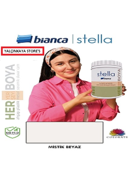 BİANCA STELLA SU BAZLI AKRİLİK BOYA MİSTİK BEYAZ 500 ML