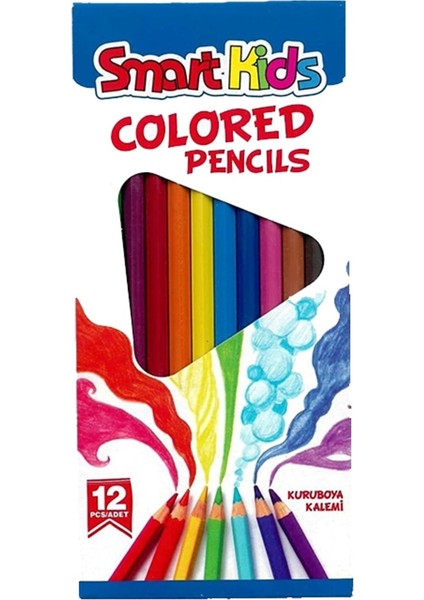 Kids Uzun Kuru Boya Seti 12 Renk