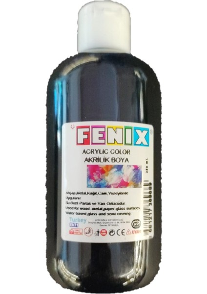 Fenix Siyah Akrilik Boya 250 ml