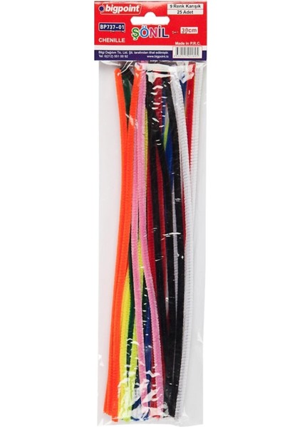Şönil 30 cm 9 Renk / 25'li Poşet