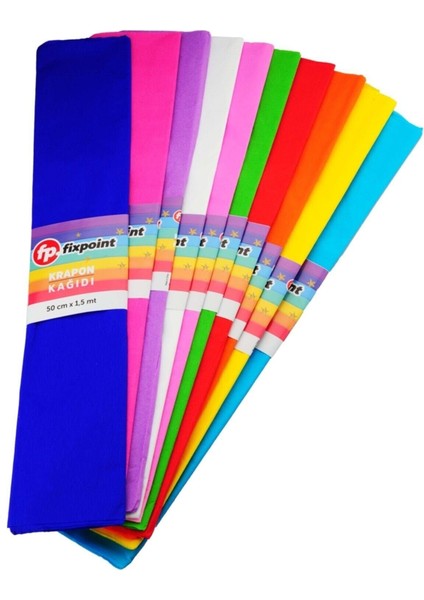 Krapon Kağıdı Karma Renk 10'lu 1,5mt x 50CM G.f