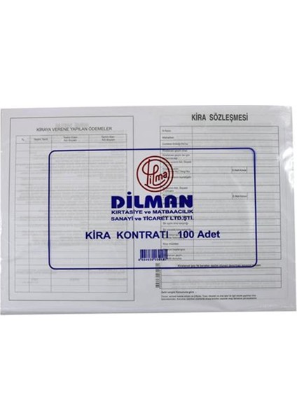 Kira Kontratı 100 Lü