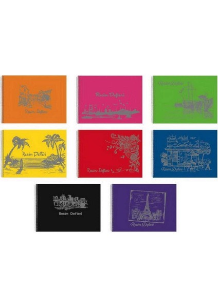 25X35 25 Yaprak Pp Kapak Spiralli Resim Defteri (248910)