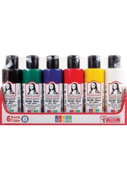 6 Renk 70ML Akrilik Boya