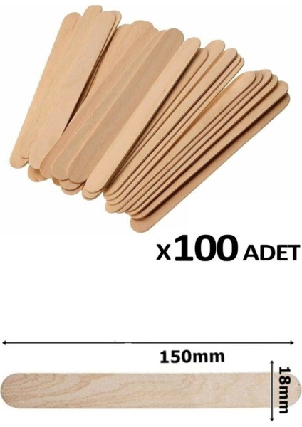 Ahşap Dil Çubuğu Naturel 100'LÜ Paket Geniş 150*18 mm Çx