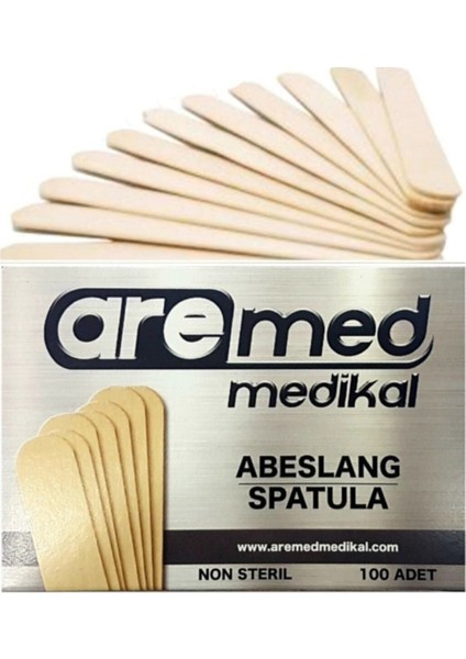 Ahşap Dil Çubuğu Ağda Spatulası 100LÜ