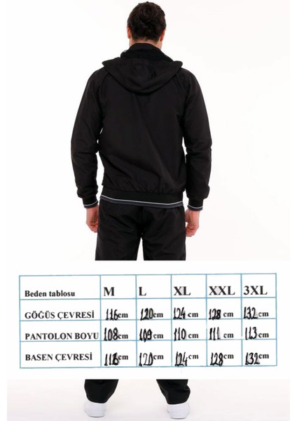 Siyah Erkek Yarım Balıkçı Yaka Tak Çıkar Kapüşonlu Micropoly Eşofman Takımı EDY2593S fırsatları