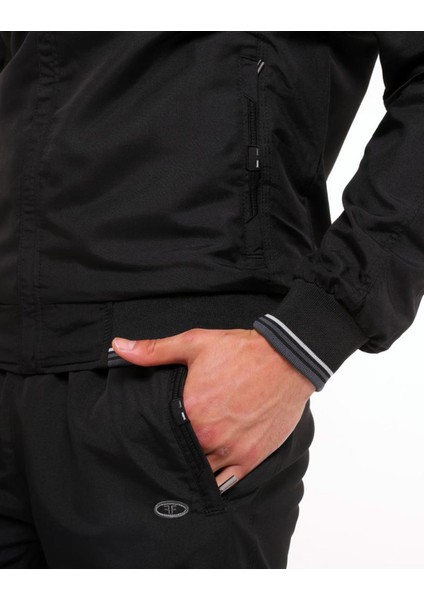 Siyah Erkek Yarım Balıkçı Yaka Tak Çıkar Kapüşonlu Micropoly Eşofman Takımı EDY2593S indirimleri