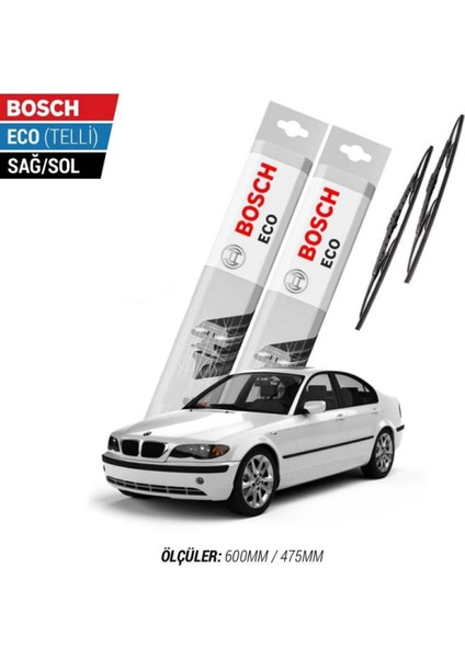 Bmw 3 Serisi E46 1999 Model Silecek Takımı Bosch Eco (Telli)