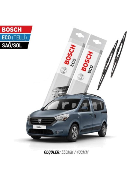 Dacia Dokker 2015 Model Silecek Takımı Bosch Eco (Telli)