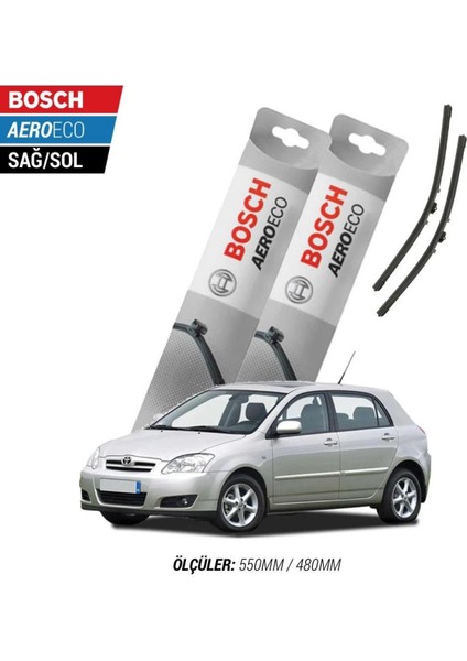 Toyota Corolla Hb 2002 Model Bosch Aeroeco Muz Silecek Takımı