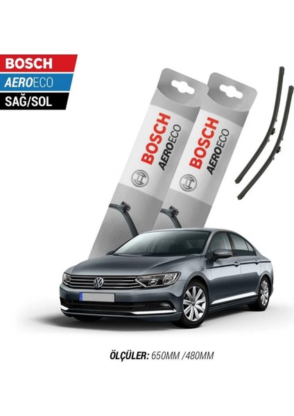 Volkswagen Passat B8/8.5 2018 Model Bosch Aeroeco Muz Silecek Takımı