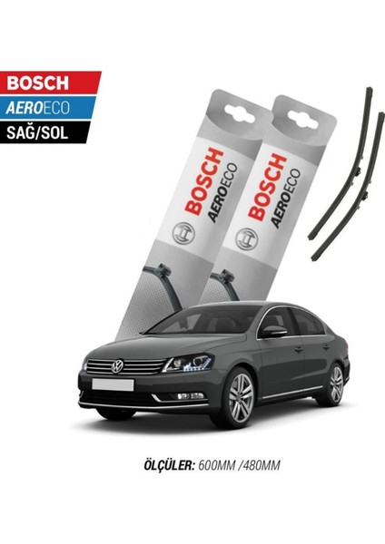 Volkswagen Passat B7 2012 Model Bosch Aeroeco Muz Silecek Takımı