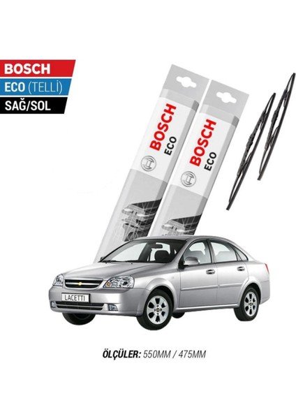 Chevrolet Lacetti 2009 Model Silecek Takımı Bosch Eco (Telli)