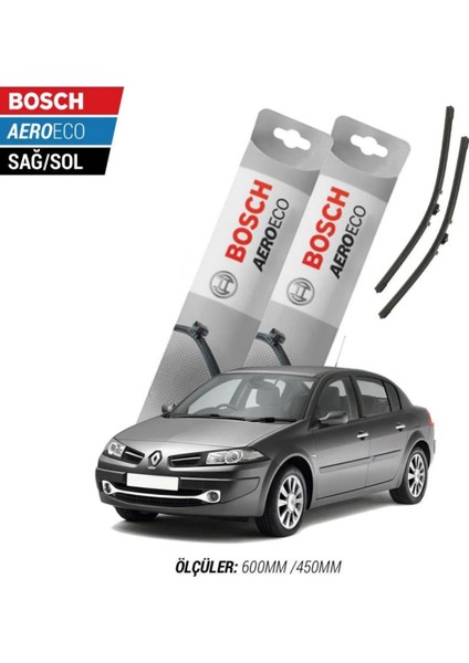 Renault Megane 2 2009 Model Bosch Aeroeco Muz Silecek Takımı