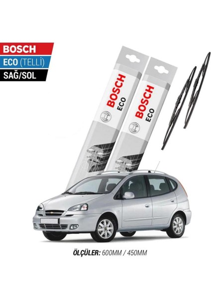 Chevrolet Rezzo 2009 Model Silecek Takımı Bosch Eco (Telli)