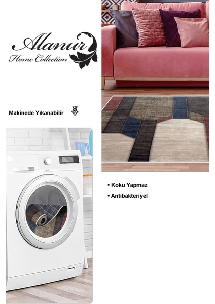 Dijital Salon Halısı Star Pamuk Kaymaz Taban Modern Tammy Renkli modelleri
