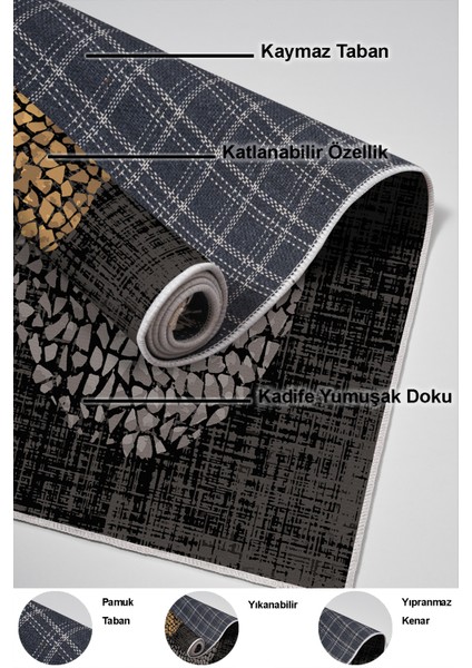 Dijital Salon Halısı Star Pamuk Kaymaz Taban Modern Saeran Bej Krem Mavi indirimleri