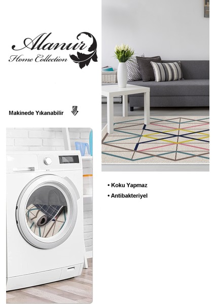 Dijital Salon Halısı Star Pamuk Kaymaz Taban Modern Bay Renkli modelleri