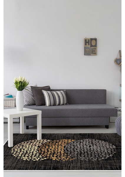 Dijital Salon Halısı Star Pamuk Kaymaz Taban Modern Saeran Bej Krem Mavi