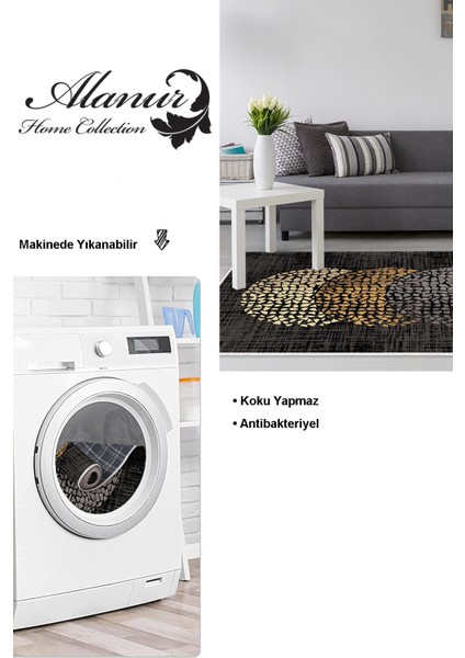 Dijital Salon Halısı Star Pamuk Kaymaz Taban Modern Saeran Bej Krem Mavi modelleri