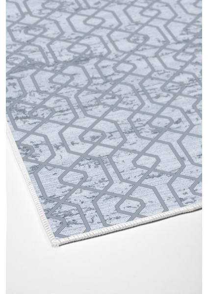 Dijital Salon Halısı Star Pamuk Kaymaz Taban Modern Eliana Mavi fırsatları