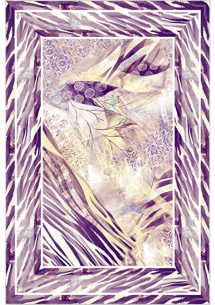 Dijital Salon Halısı Star Pamuk Kaymaz Taban Modern Elliot Mürdüm fiyatları