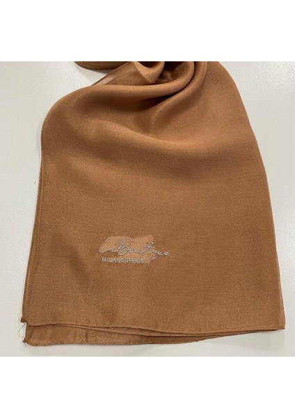 Abiye Karamel Düz Renk Şal 1-26767