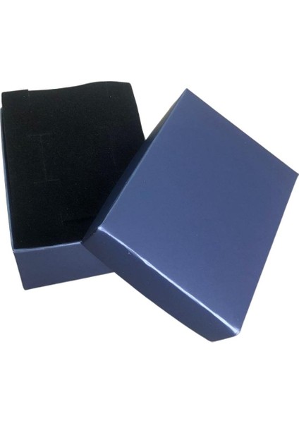 Lacivert Karton Kolye & Mini Set KUTUSU24 Lü Paket (Içi Süngerli)