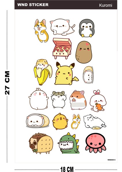 Sevimli Karakterler Sticker Seti