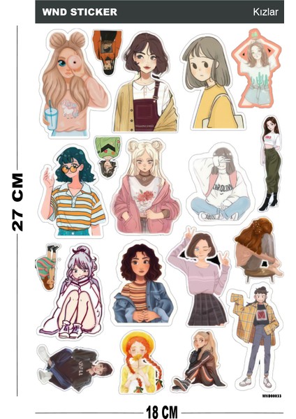 Kızlar Sticker Seti