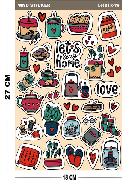 Lets Home Sticker Seti
