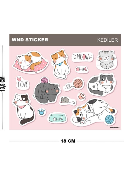 Kediler Sticker Seti