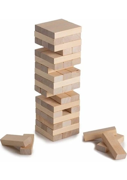 54 Parça Denge Oyunu Jenga Ahşap Büyük Boy fiyatları