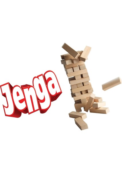 54 Parça Denge Oyunu Jenga Ahşap Büyük Boy modelleri