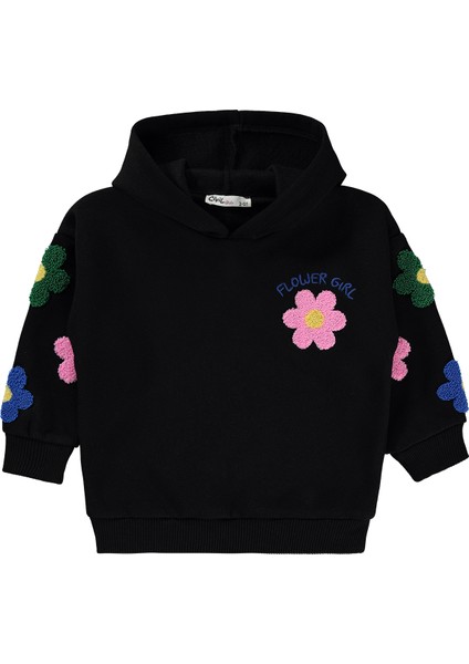 Civil Girls Kız Çocuk Sweatshirt 2-5 Yaş Siyah