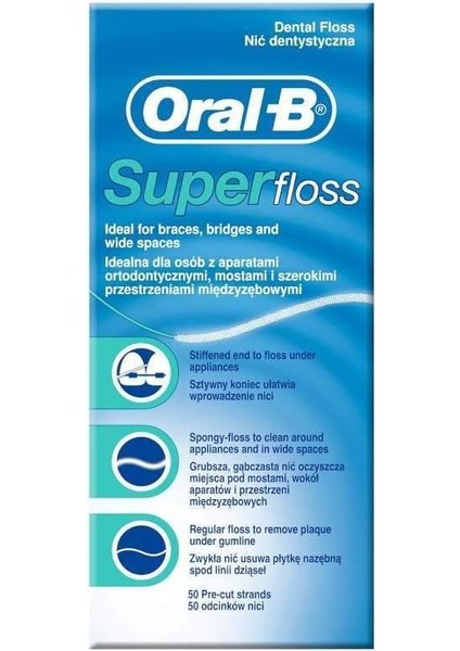 Xnews Oral-B Super Floss Diş Ipi 50 Adet